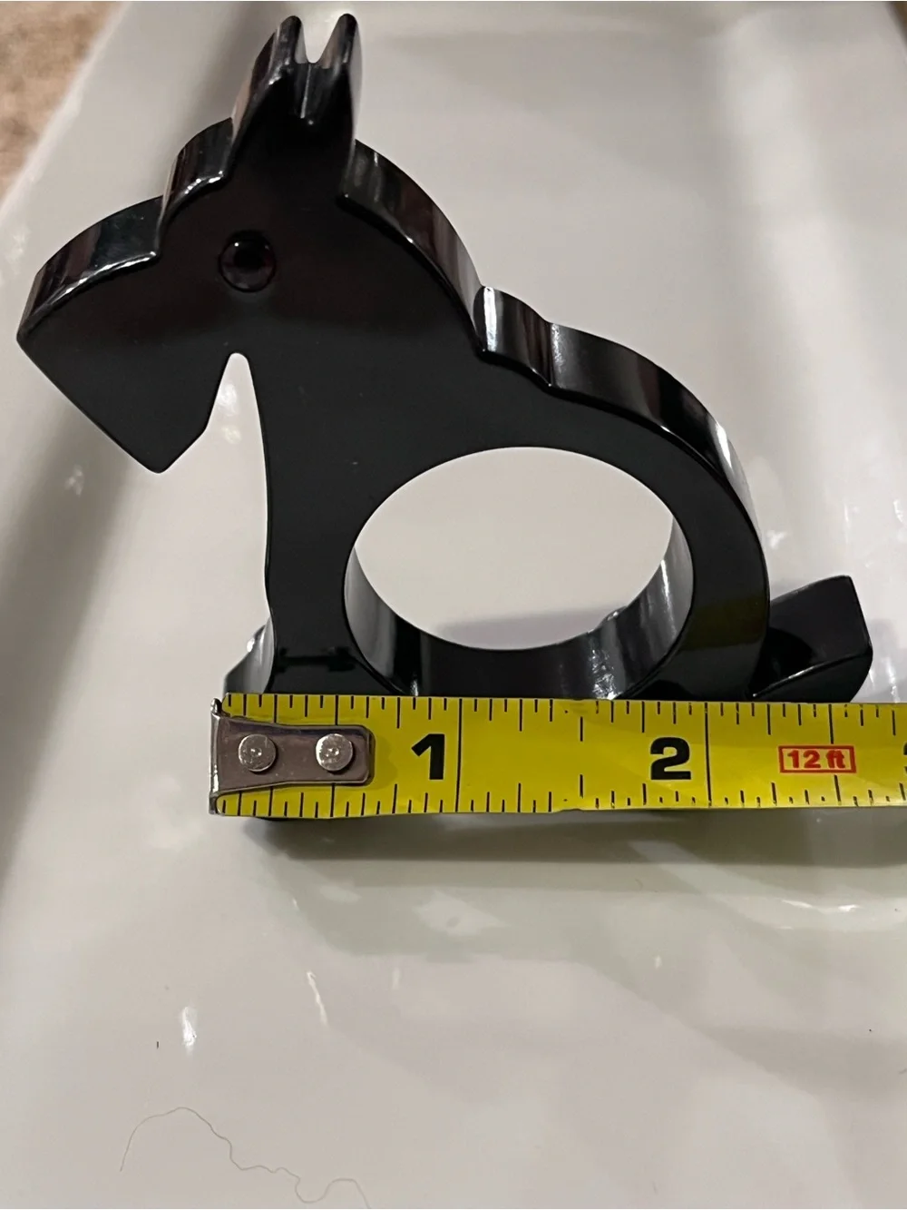 Set of 4 Scottie Dog Napkin Rings on Wheels Restoration Hardware NEW in Box